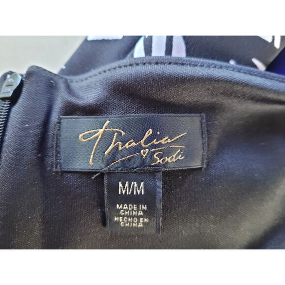 Thalia Sodi Sequin Cocktail Mini Dress Rhinestone Halter Black Blue Party Glam - Picture 8 of 11